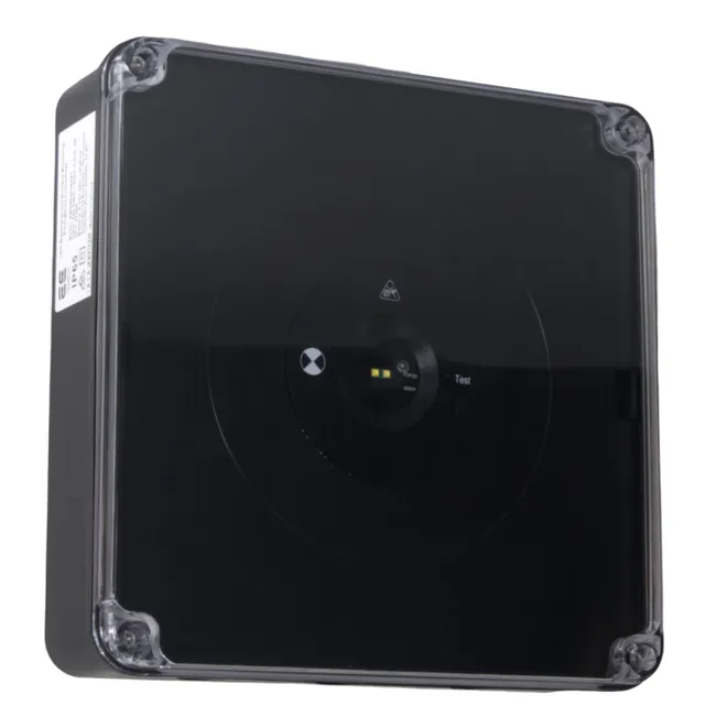 LED Surface Mounted Weatherproof Emergency Luminaire Black D80 Classification