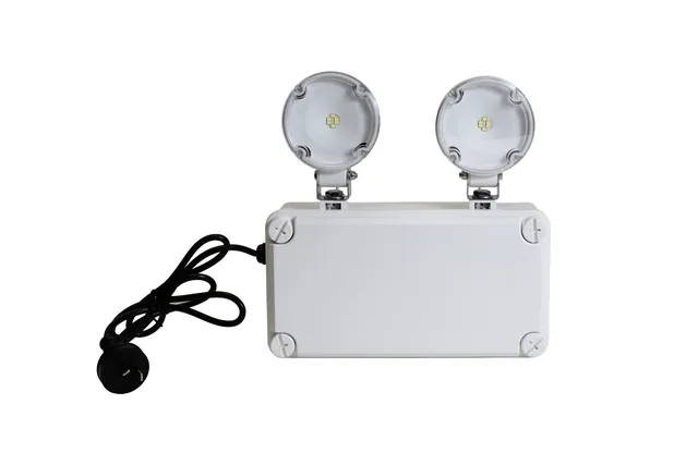 2 x 3W LED Emergency Weatherproof Self Test Floodlight