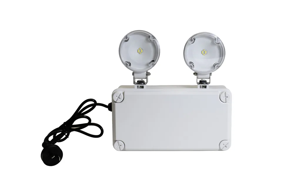 2 x 3W LED Emergency Weatherproof Self Test Floodlight