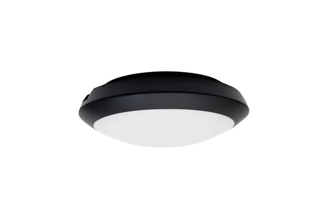 20W LED Emergency Weatherproof Oyster Black Luminaire - Self Test