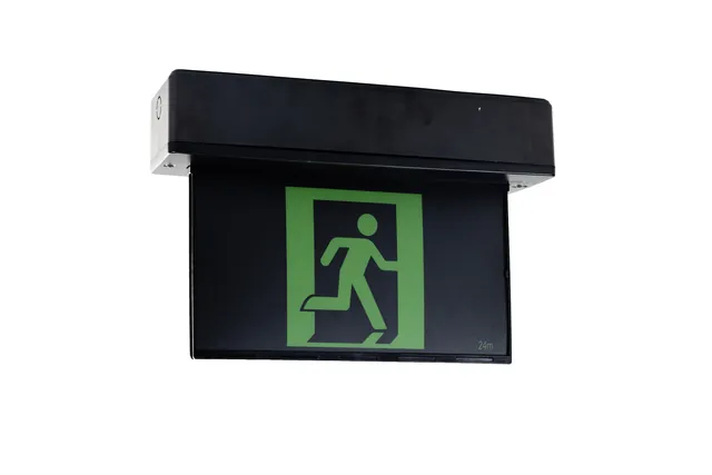 All-in-One Surface Mounted Blade LED Black Exit