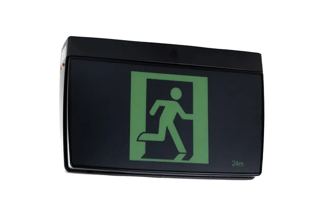 All-in-One Easy Connect Surface Mount LED Black Exit