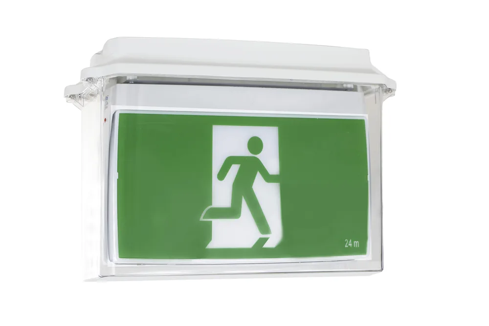 All-in-One Easy Connect Surface Mount LED Weatherproof Exit With Weatherproof Enclosure
