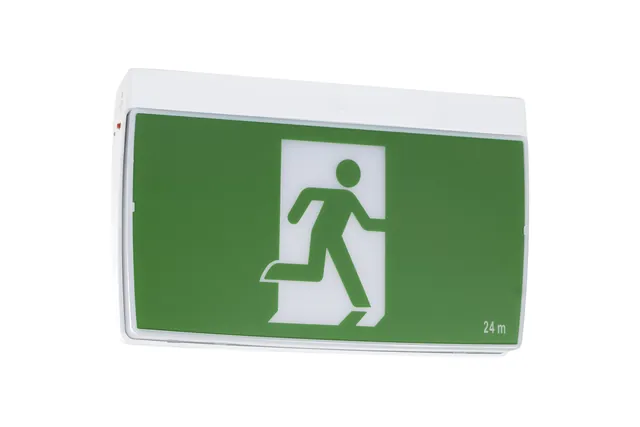 All-in-One Easy Connect Surface Mount LED Exit with Flex and Plug
