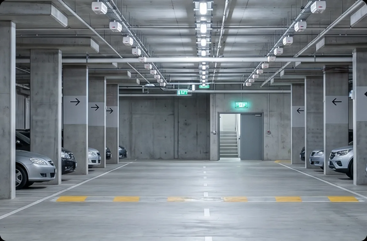 Car park at full output once motion is detected